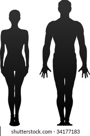 man and woman(silhouette)