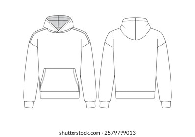 man and women hoodie drop shoulder mockup