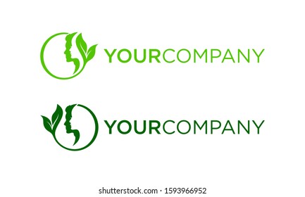 Man And Women Skin Care Logo Design Vector	
