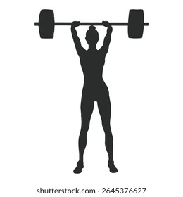 Man and Women weightlifting silhouette icon set. Variety weightlifting Icon design. Human athlete, weightlifter and sport. isolated on white background. Vector illustration. EPS 10.