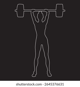 Homem e Mulheres levantamento de peso silhueta ícone set. Design de ícone de levantamento de peso de variedade. Atleta humano, levantador de peso e esporte. isolado no fundo branco. Ilustração vetorial. EPS 10.