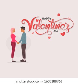 Man & Women.Boy,girl,gentleman,lady,male & female icon.Romantic couple with hearts shape.Happy Valentines Day 14 February illustration.Romantic happy loving couple.Valentine's Day, love & relationship