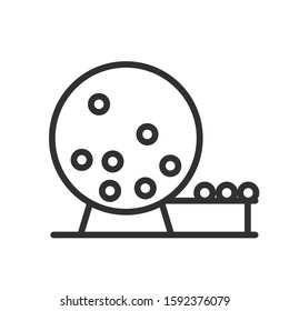 man won a million, linear icon. Editable stroke