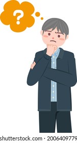 A man wondering about something.