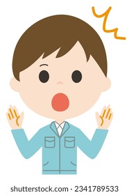 It is man in work clothes illust.