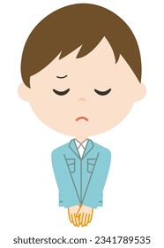 It is man in work clothes illust.