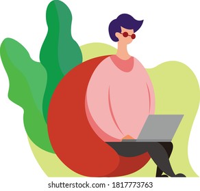 trabajo humano desde diseño de ilustración de plano doméstico