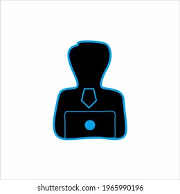 man work icon on white background