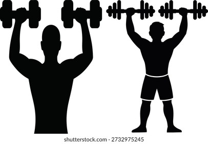 ein Mann trainieren im Fitnessstudio, harte Arbeit für Fitness 