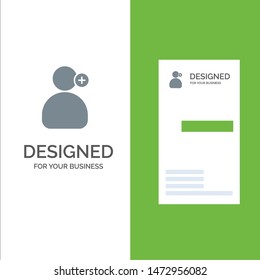 Man, Work, Working, Medical Grey Logo Design and Business Card Template