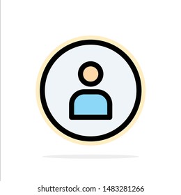 Man, Worker, Basic, Ui Abstract Circle Background Flat color Icon