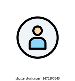 Man, Worker, Basic, Ui  Flat Color Icon. Vector icon banner Template
