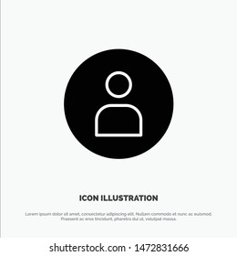 Man, Worker, Basic, Ui solid Glyph Icon vector