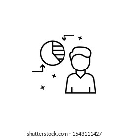 Man worker business icon. Simple line, outline vector of project management icons for ui and ux, website or mobile application