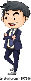 Man worker cartoon character illustration