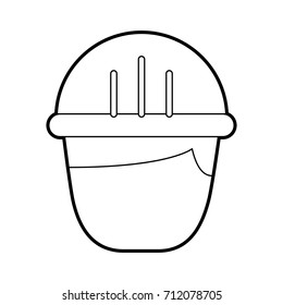 man worker cartoon people character head