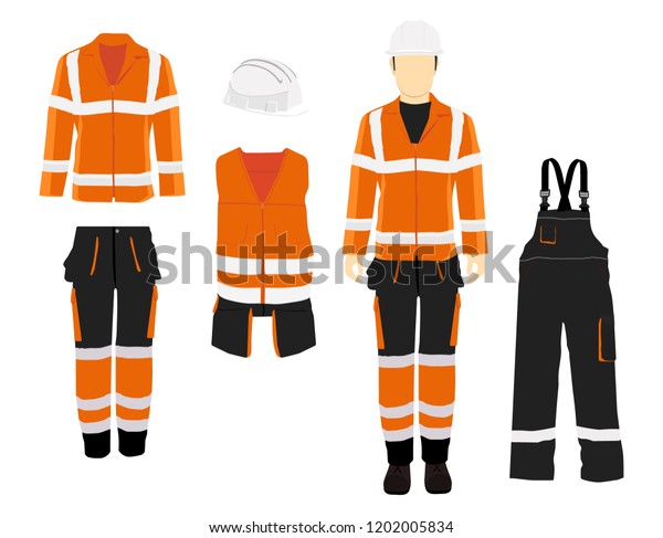Man Worker Uniform Professional Protective Clothes Stock Vector ...