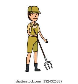 man worker of zoo character