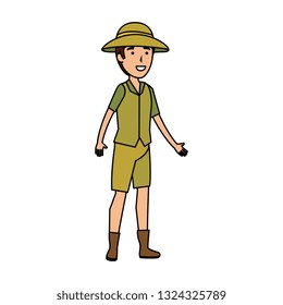 man worker of zoo character