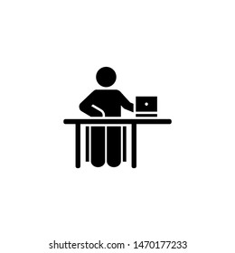 Man, working, business icon. Element of daily routine icon