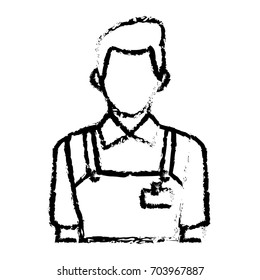 man in working clothes service profession delivery staff