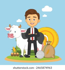 Man working Commodities Trading with asset
