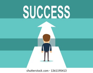  man working  for common goal. vector illustration.