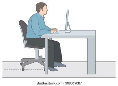 Man working at computer