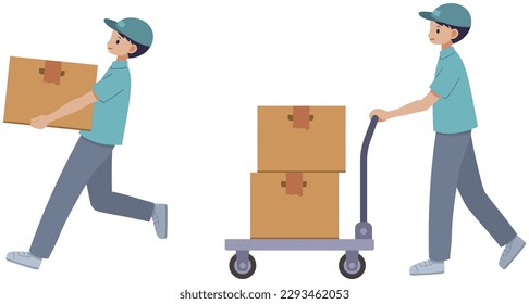 Man working as a courier