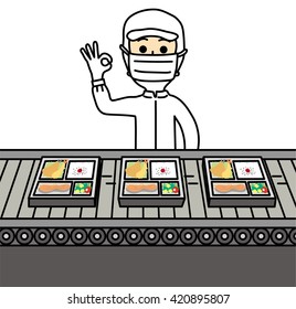 Man Working In A Food Factory