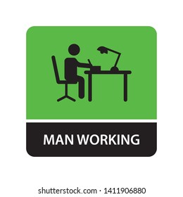 Man working icon for web and mobile