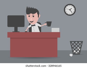 man working in the office