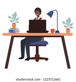 man working in the office avatar character