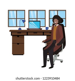 man working in the office avatar character