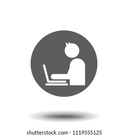 man working on computer