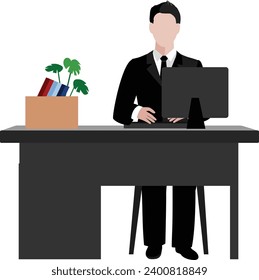 Un hombre trabajando en un ordenador en su escritorio