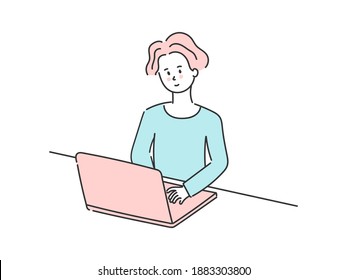 Man working on a PC