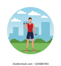 man working out