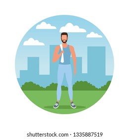 man working out