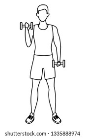 man working out