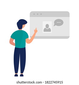 Man Working - Stock Vector Illustration