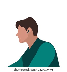 Man Working - Stock Vector Illustration