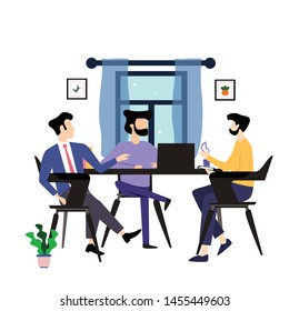 Man Working Vector Template Design Illustration