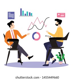 Man Working Vector Template Design Illustration