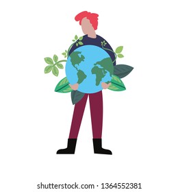 man world foliage