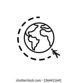 man world tour icon vector