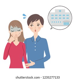 A man worried about partner 's bad physical condition.
