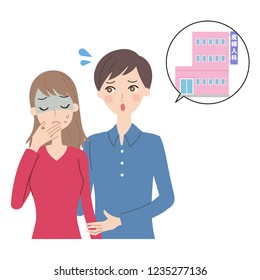 A man worried about partner 's bad physical condition.