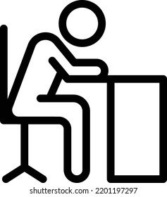 man worried Vector illustration on a transparent background.Premium quality symbols.Thin line vector icon for concept and graphic design.