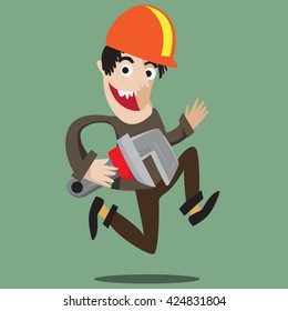 man with wrench ready to fix something